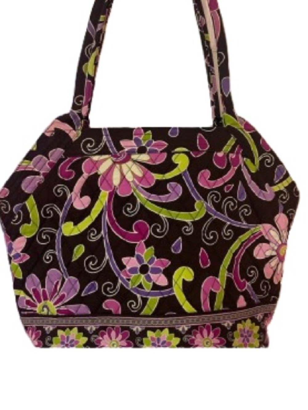 Vera Bradley “Purple Punch “Angle Tote Shoulder Bag